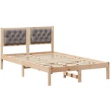  Konstrukcija postelje z vzglavjem Taupe 135 x 190 cm blago, (5000084122) | Shoptok.si