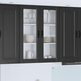  Zidni stakleni ormarić Crna 80 x 31 x 100 cm Konstruirano drvo | shoptok.hr