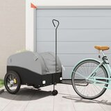 Prikolica za bicikl crno-siva 45 kg željezna | shoptok.hr