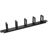 Logilink 19 cable management bar 1U with 5 turnable plastic brackets, black, OR104B