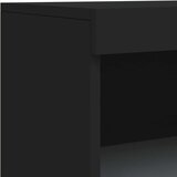vidaXL Komoda z LED lučkami črna 181,5x37x100 cm | Shoptok.si