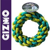 Gizmo Igračka za pse - Pleteni prsten 18cm - Plavo-Narandžasti Cene