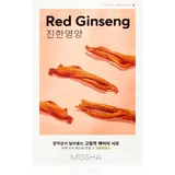 MISSHA Airy Fit Red Ginseng maska iz platna z vlažilnim in revitalizacijskim učinkom 19 g