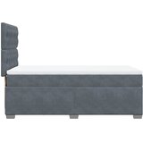 Box spring krevet s madracem tamnosivi 100x200 cm baršunasti | shoptok.hr