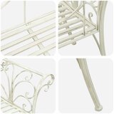  Vrtna klupa 2-Broj sjedala 130 x 47 x 90 cm Čelik Antič White | shoptok.hr