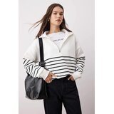 TRENDYOLMILLA ženski duks Twoaw26Sw00044, Ecru-Ecru Cene