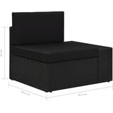  Modularna kutna sofa od poliratana s lijevim naslonom crna | Eponuda.com