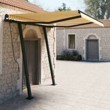  Tenda na ručno uvlačenje sa stupovima 3 x 2 5 m žuto-bijela | shoptok.hr