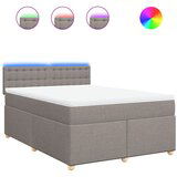 Maison Chic Box spring postelja - Vzmetna postelja z vzmetnico taupe 140x190 cm blago SL10712, (21883101) | Shoptok.si