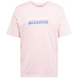 Jack & Jones Majica 'JJCYBER' kraljevsko plava / roza / ružičasta / bijela