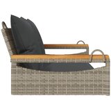  Klupa za ljuljanje s jastucima siva 109x62x40 cm od poliratana | shoptok.hr