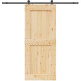 Klizna vrata NARVIK Prirodna i crna 95 x 210 cm (213,5 cm) | shoptok.hr