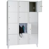 Wolf Omara s predelki za zaklepanje, z opornimi nogami, 12 predelkov, 400 mm, svetlo siva | Shoptok.si
