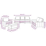  4-dijelni set sofa s jastucima krem od tkanine | shoptok.hr