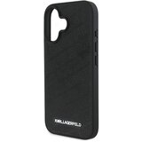 Karl Lagerfeld Oblazinjeno PU ohišje za iPhone 16 z luksuznim dizajnom, Črna, (5000016566) | Shoptok.si
