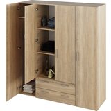 Kondela Garderobna omara, štirivratna, hrast sonoma, KORNY | Shoptok.si