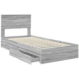  Postelja s shranjevanjem z vzglavjem Siva Sonoma 90 x 190 cm, (5000106095) | Shoptok.si