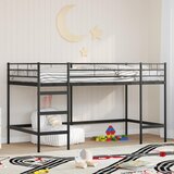  Okvir Krevet za Dječji Loft Crna 107 x 200 cm Čelik | shoptok.hr