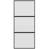 Klizna vrata crna 90 x 205 cm od kaljenog stakla i aluminija | shoptok.hr