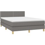  Box spring s madracem LED tamnosivi 140x190 cm tkanina | shoptok.hr