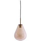 Light & Living Jantarna viseča svetilka s steklenim senčilom Leona – u
