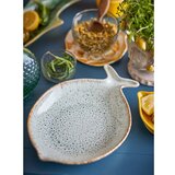 Bloomingville plavi/bež tanjur za serviranje od kamenine fleur – | shoptok.hr
