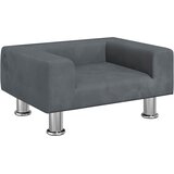 Krevet za pse tamnosivi 50x40x26,5 cm baršunasti | shoptok.hr