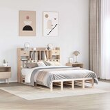 vidaXL Knjižna postelja brez vzmetnice 140x190 cm trdna borovina | Shoptok.si