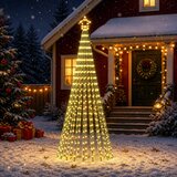  LED božićno drvce 1028 LED lampica Višebojno Čelik Crna | shoptok.hr