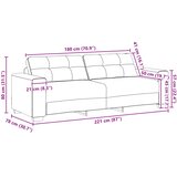 SOFA za 3 osobe Smeđa 220 cm Umetnička suknja koža | shoptok.hr