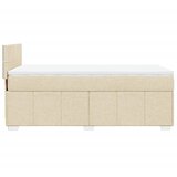  Okvir kreveta s oprugama i madrac krem 80x200 cm od tkanine | shoptok.hr