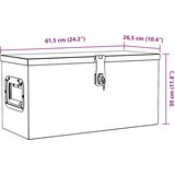 Aluminijska kutija 61,5 x 26,5 x 30 cm srebrna | shoptok.hr