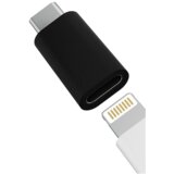  Adapter lightning na type c 2A - črn | Shoptok.si