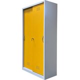 eurokraft basic Omara za okolju prijazno skladiščenje s praznim ohišjem in z drsnimi vrati, VxŠ 1800 x 920 mm, z 2 vrati, brez notranje opreme | Shoptok.si