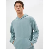 Koton Fleece Sweatshirt Hooded with Pocket Detail