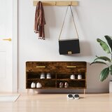 vidaXL Klop za čevlje dimljen hrast 102x35x55 cm inženirski les Cene