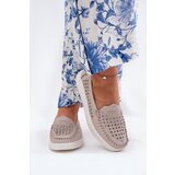 VINCEZA Leather Women's Moccasins With Openwork Pattern | shoptok.hr