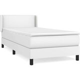  Box spring postelja z vzmetnico bela 80x200 cm umetno usnje, (20723749) | Shoptok.si
