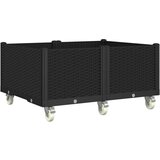  Vrtna sadilica s kotačima crna 100 x 80 x 54 cm PP | shoptok.hr