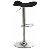 Casa Selección Črni barski stoli v kompletu z nastavljivo višino 2 ks iz umetnega usnja (višina sedeža 73 cm) –