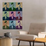 Wallity CAM3743 - 5070 Multicolor Decorative Tempered Glass Painting