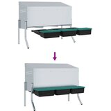  za gnijezdo za kokoši s 3 odjeljka s nogama, pocinčani čelik | Eponuda.com