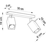  Stropna svetilka MERIDA 2 bela, (21347567) | Shoptok.si