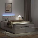 vidaXL Okvir kreveta s madracem čisto bijela 120x190cm umjetna koža | shoptok.hr