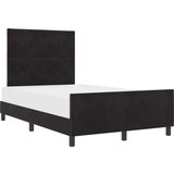 vidaXL Postelja Črna 120x190 cm Žamet, (22049597) | Shoptok.si