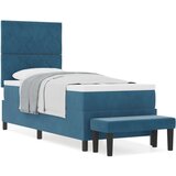  Krevet s opružnim okvirom madracem i klupom tamnoplav 80x200 cm | shoptok.hr