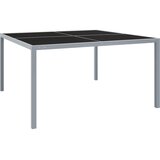  Vrtni stol 130 x 130 x 72 cm sivi od čelika i stakla | Eponuda.ba