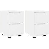 Noćni ormarići 2 pcs Bijelo 30,5 x 30 x 43 cm Konstruirano drvo | shoptok.hr