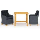  3-dijelni vrtni blagovaonski set tamnosivi | shoptok.hr