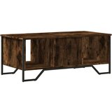 vidaXL Klubska mizica dimljeni hrast 100x51x40 cm inženirski les | Shoptok.si